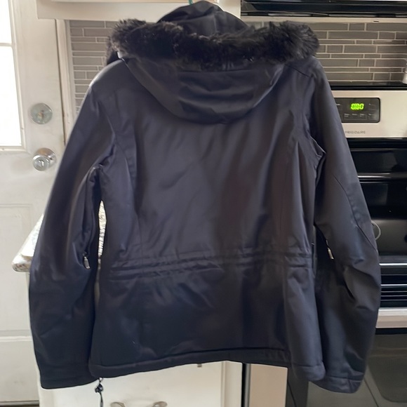 Spyder Heavy Classic Black Winter Coat With Removable Hood Size 4 - Picture 12 of 12